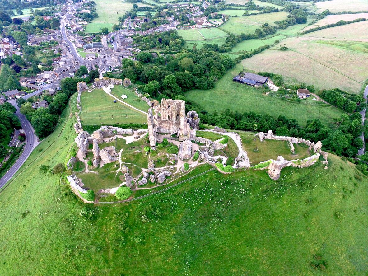 The ruins of Corfe Castle.