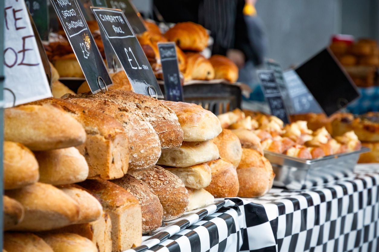 Fresh sourdough breads