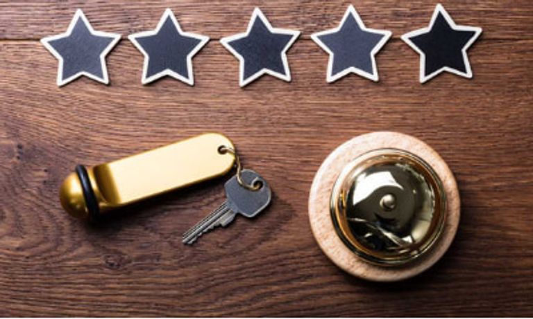 Concierge bell and room keys