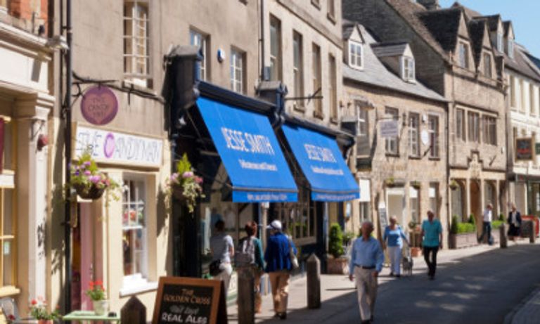 High street shops in Cirencester