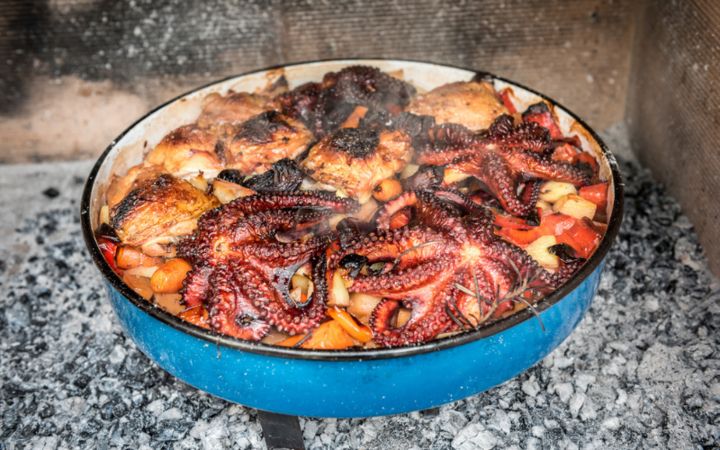 Ispod Peke, Seaford and Lamb dish from Croatia