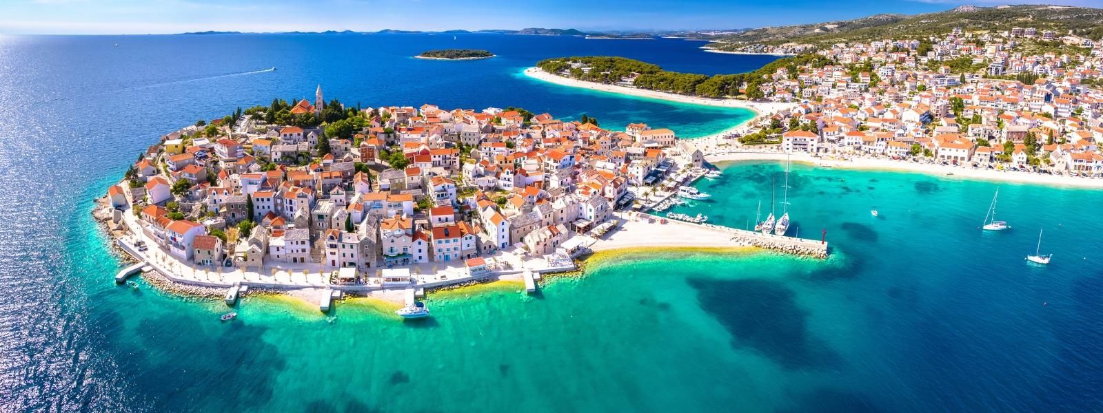 Aerial shot of Dalmatian Islands