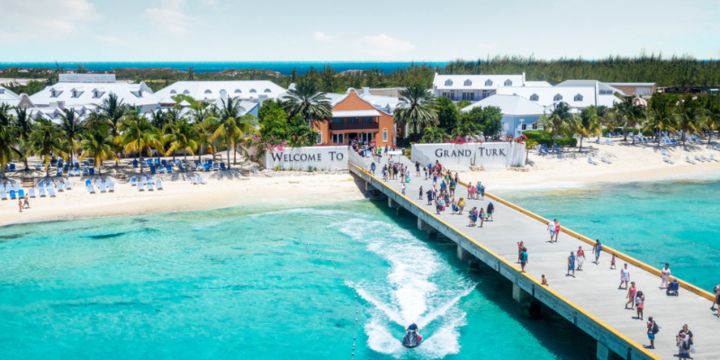 Beachfront and Pier at Grand Turk
