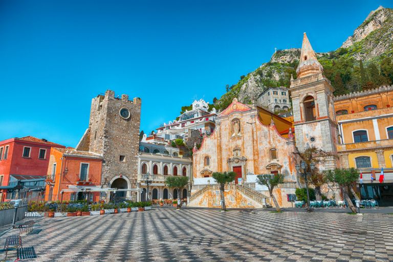 Town square, Taormina