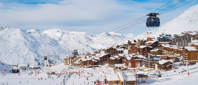 Slopes and town of Val Thorens