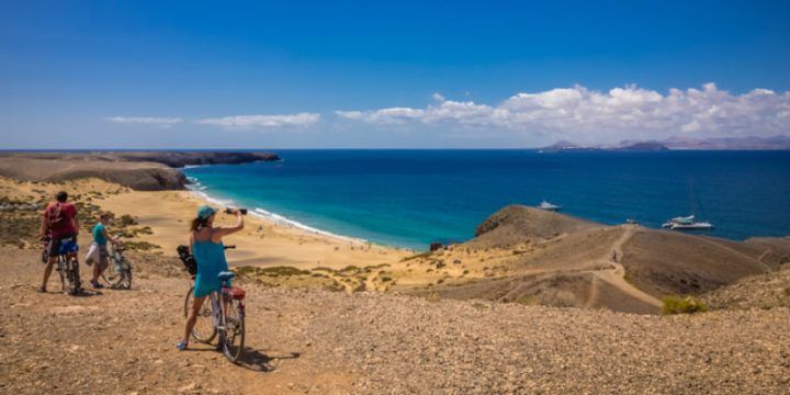 Sandy beach of Playa Mujeres, Lanzarote