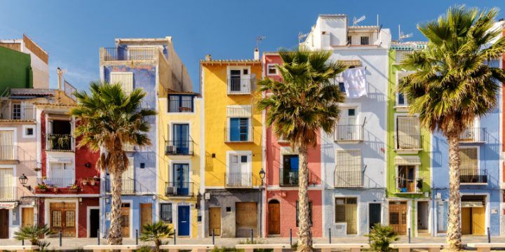 Colourful homes in Villajoyosa