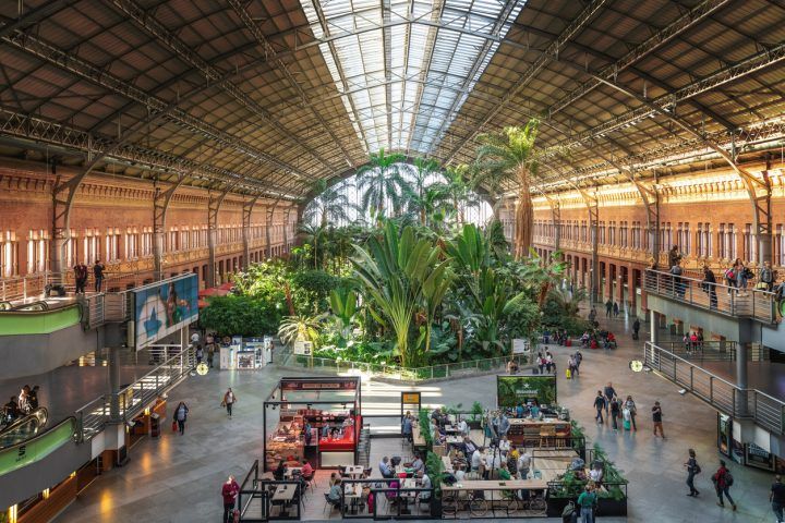 Atocha Railway Station with memorial garden