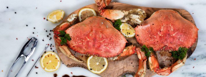 Brixham crab and lemons from Devon