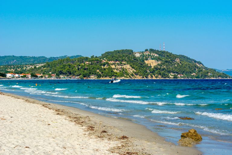 Posidi Beach On Kassandra Peninsula, Halkidiki, Greece
