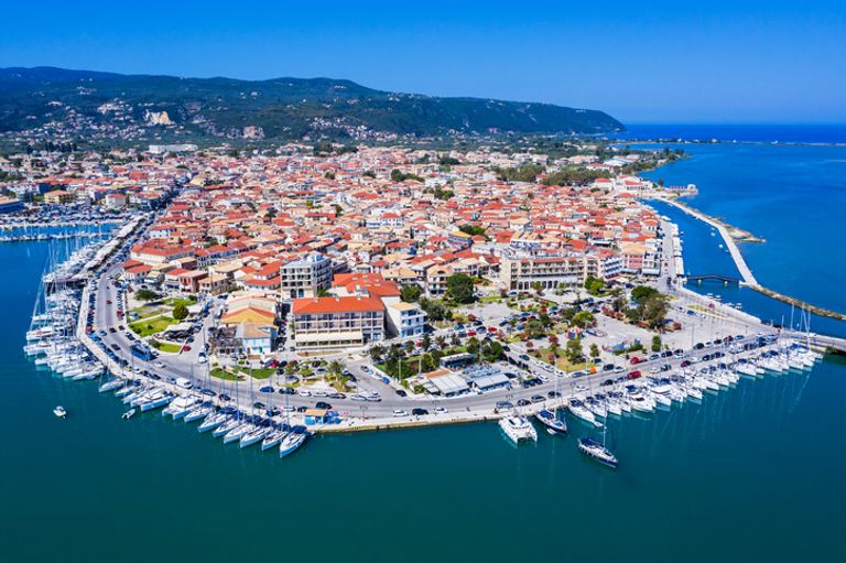 Aerial view of Lefkada town