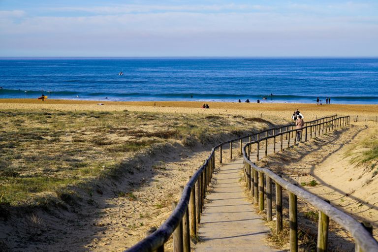 French beach and walkway