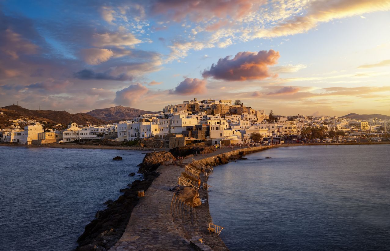 View From The Portara Gate Towards Naxos