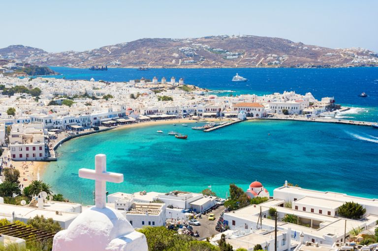 View of Naxos Town