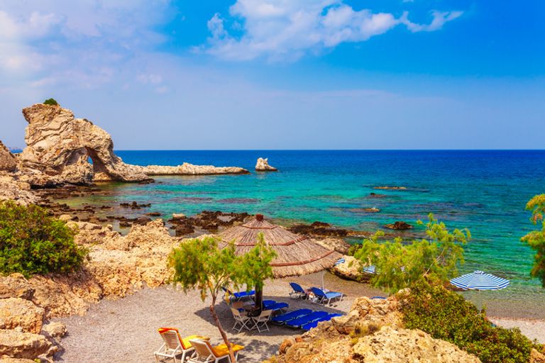 Sea Skyview Landscape Photo Of Beach Near Stegna And Archangelos