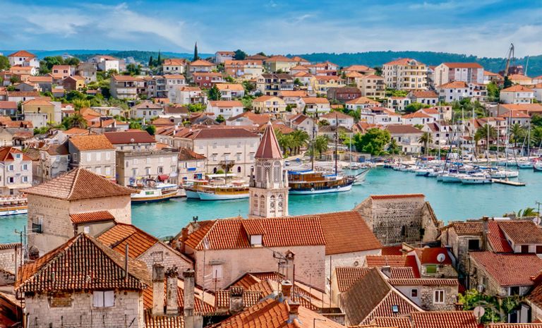 Panoramic View Of Trogir town, Croatia.