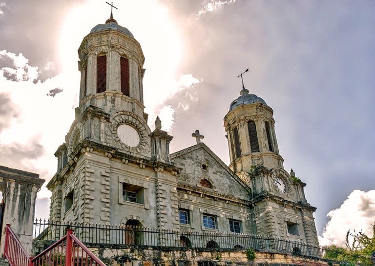 View Of St John's Cathedral In Antigua Island