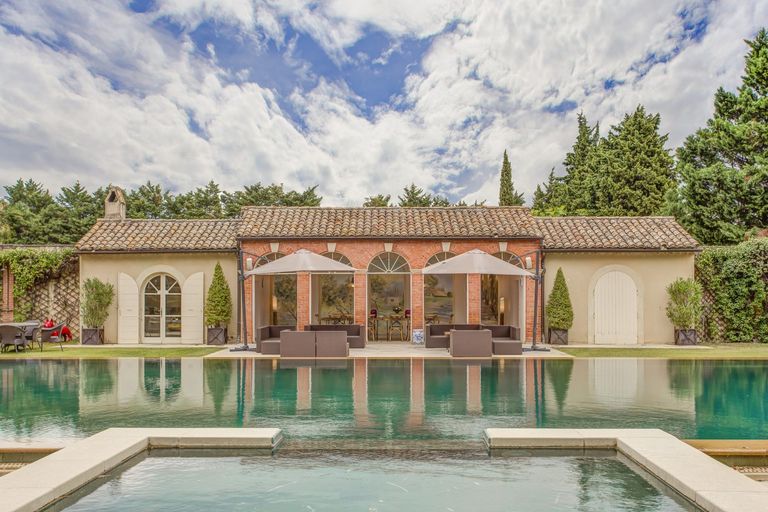 Chateau pool in France