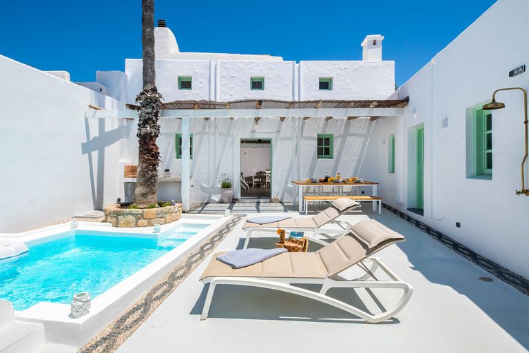 white villa in Rhodes, Greece