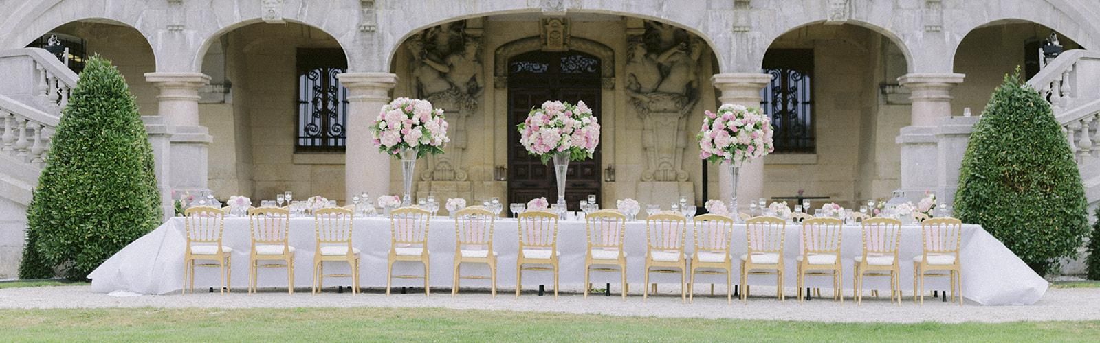 Outdoor Decorated Wedding Table