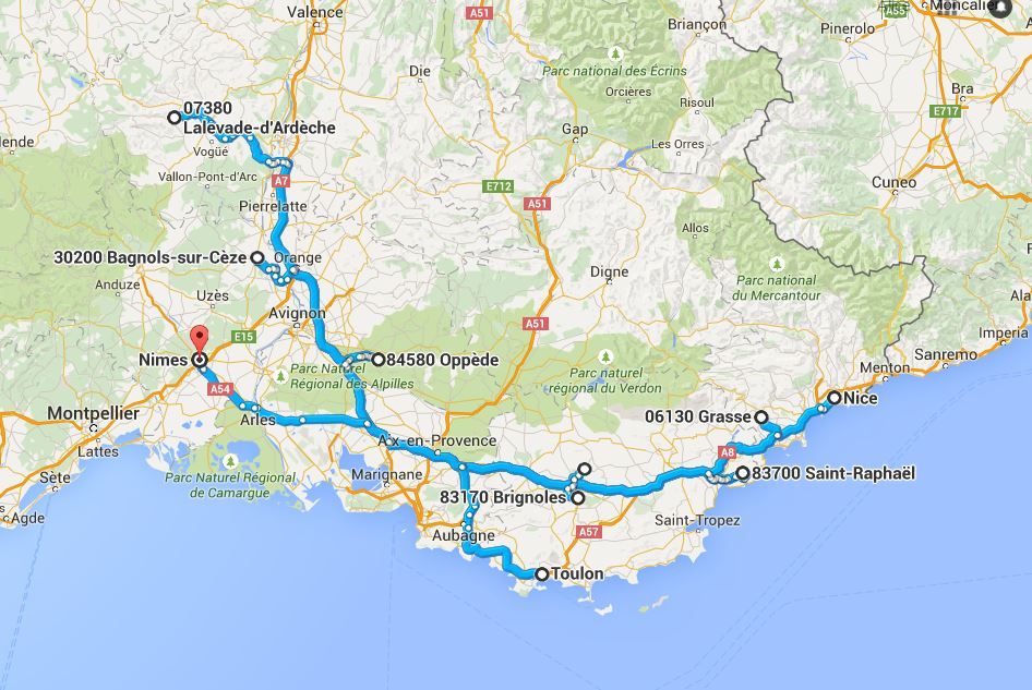 Road trip through South of France