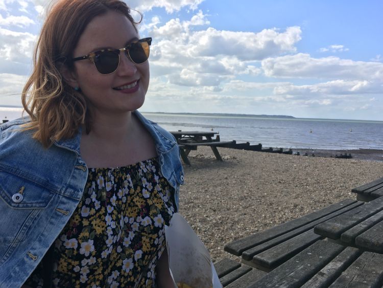 Chips on the beach at Whitstable
