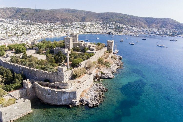 Aerial view of Bodrum on Turkish Riviera