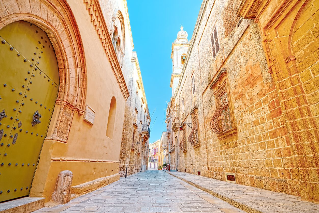 Characteristic alley of Ir-Rabat, Gozo, Malta