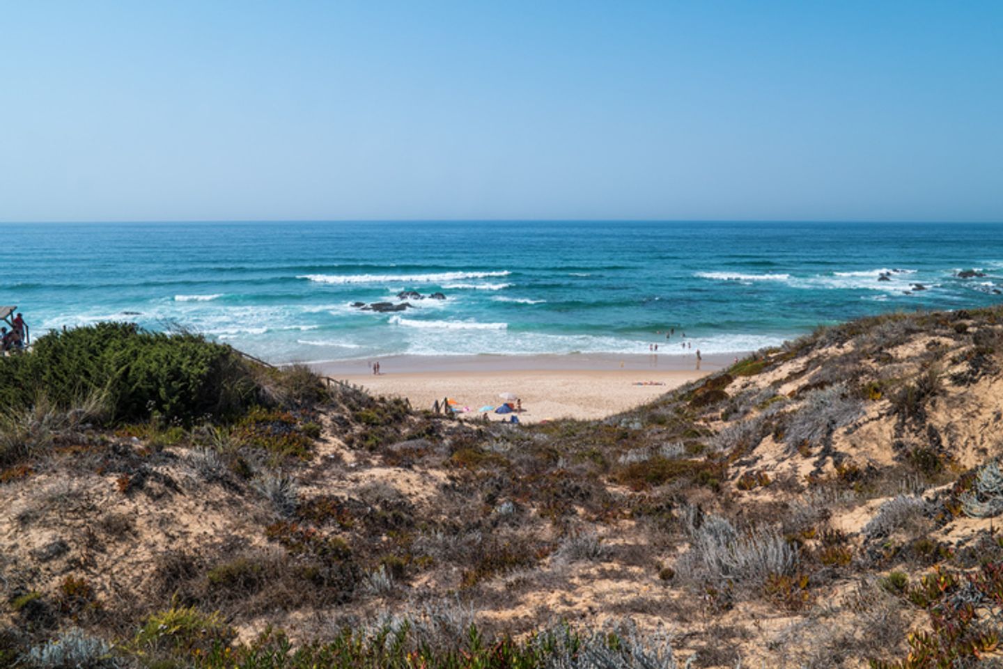 Atlantic Ocean And Beach In Portugal