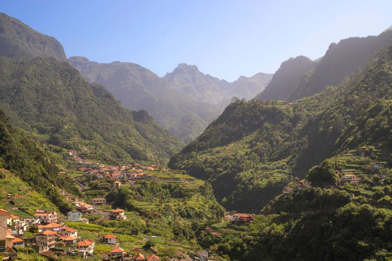 Terrace Landscape And Rugged Mountain Scenery Of Madeira