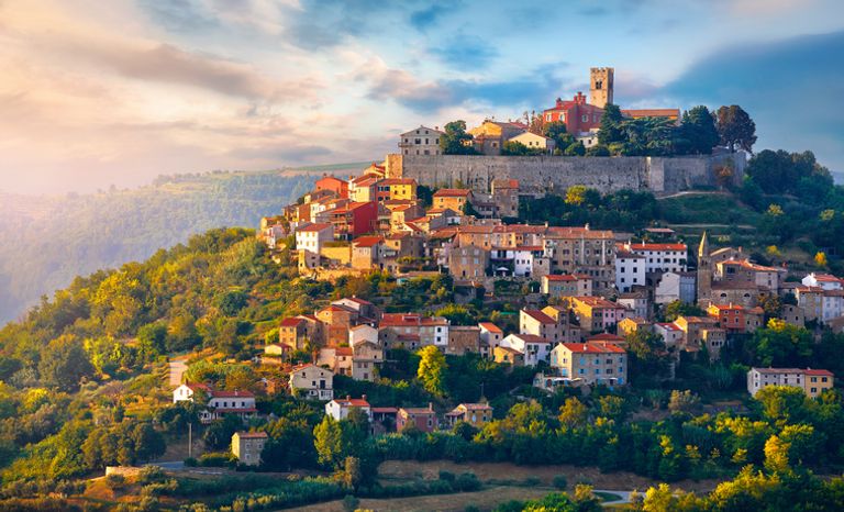 Wide view of Motovun, Istria