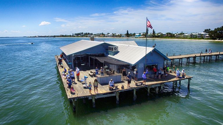 Aerial view of Anna Maria Island food to try in Anna Maria Island