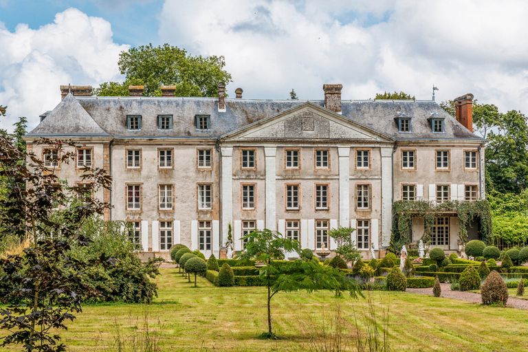 Chateau and gardens in France